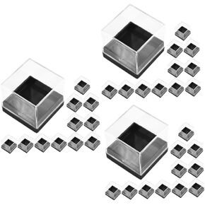 ARTIBETTER 60 Pcs Mineral Standard Box Square Cube Container Square Specimen Case Mineral Showcase Cube Stand Risers Coin Plastic Storage Bins Square Containers Mini Gemstone Beads