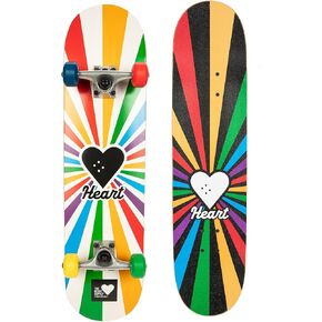 Complete Skateboard Team Burst 31.35" x 8.0" 7-Ply Maple Blend Construction Full concave, 54mm Wheels, Max Weight 220lbs