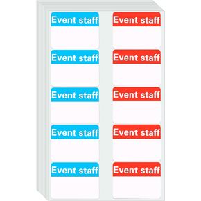200 PCS Visitor Pass Sticker Visitor Name Tag Badge Labels 2.4 x 3.15 inch 2 Colors Visitor Name Identification Labels Self Adhesive Visitor Name Tag Stickers for School Museum Business