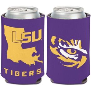 WinCraft NCAA Louisiana State University LSU Tigers 1 Pack 12 oz. 2-Sided Can Cooler