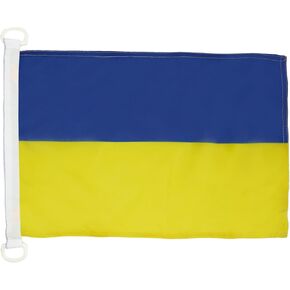 Ukraine NAUTICAL Flag 18'' x 12'' - Ukrainian flags 30 x 45 cm - Banner 12x18 in for boat - AZ FLAG