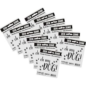 Sunburst Systems 6241 Oh My Dog Decal, Assorted, 12 Pack