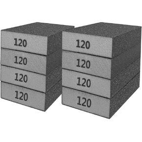 8 Pcs Wet Dry Sanding Sponges, 80 Grit Hand Sandpaper Brick, Sanding Blocks for Drywall Metal Wood Furniture