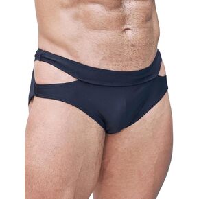 OYOANGLE Men's Swim Briefs Cut Out Low Rise Bikini Swimwear Surfing Brief Swimsuits