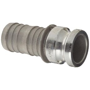 Dixon G150-E-AL Aluminum A380 Global Type E Cam and Groove Hose Fitting, 1-1/2" Plug x 1-1/2" Hose ID Barbed