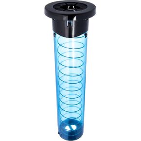 San Jamar Sentry In-Counter Cup Dispenser 8-44 Oz Cups with Adjustable Lever for Restaurants, Dining Halls, and Fast Food, Plastic, 23.5 Inch Tube, Blue