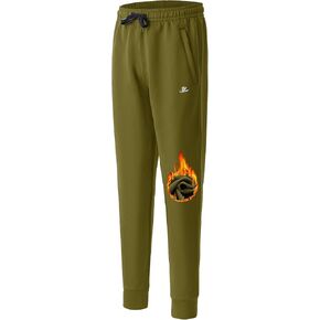 DEVOROPA Youth Boys Joggers Fleece Lined Water Resistant Tapered Sweatpants Winter Thermal Track Athletic Pants Zip Pockets