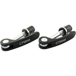 2pcs M8x65 Metal Clamp Aluminum Alloy Quick Release Seatpost Bolts, Black, CT-BSC-8X65-B2