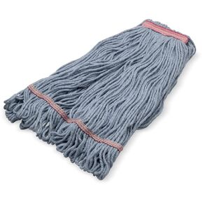 SPARTA Flo-Pac Loop-End Mop Red Band, 4-Ply for Floor Cleaning and Janitorial Use, Acrylic, Large, Red, (Pack of 12)