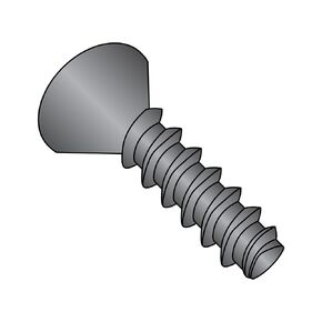Small Parts 0606LPFB Steel Thread Rolling Screw for Plastic, Black Oxide Finish, 82 Degree Flat Head, Phillips Drive, #6-19 Thread Size, 3/8" Length (Pack of 100)