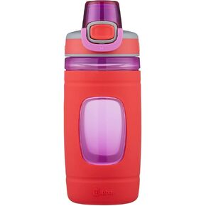 غطاء سيليكون فلو للأطفال وفم واسع من بوبا كيدز، 16 أونصة، زجاجة مياه مكونة من قطعتين، متوسطة، حجر فاتح؛ صبغ التعادل الحجري الفاتح in Kuwait