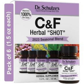 Dr. Schulze's Herbal Shot | Organic Extract | Gluten-Free & Non-GMO for Immune System Support | Total 9 Fl. Oz. | 6 Servings