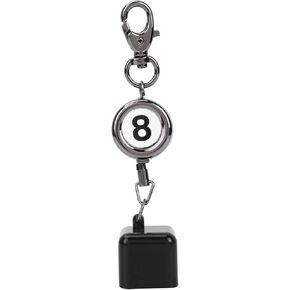 Pissente Billiards Pool Cue Chalk Holder, Portable Black Retractable Billiards Snooker Pool Cue Chalk Holder Drawing Key Ring for Billiard Chalk Snooker Pool, 50cm Extending Length