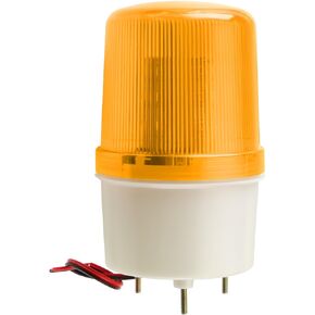 Baomain Revolving Warning Signal Light AC110V 3W LTE-5106 LED Light Yellow Indicator Rotating Light Signal Lamp (Yellow, 110VAC)