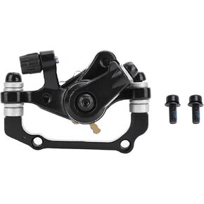 Disc Brake, Black Aluminum Universal Electric Bike Mechanical Disc Brake Calipers Front and Rear Cycling Bike with Mounting Screws for Electric Bike Accessories