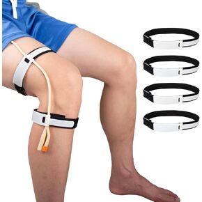 Adult Foley Catheter stabilization Device, Catheter Urinary Leg Bag Legband Holder,Urine Bag with StrapVelcro Anti Slip Anti Irritation Catheter Locks 4 Pack