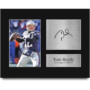 HWC Trading T Brady Framed Gift Signed Printed Autograph American Football Photo Display - US Letter Size