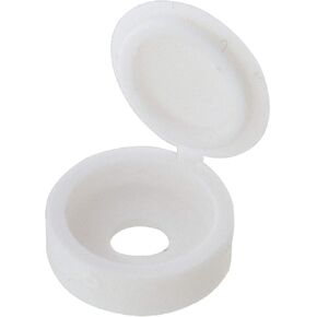 The Hillman Group 59040 Hinge Screw Cover Number 4/Number 6, White , 25-Pack