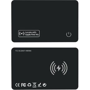 Card Locator Wallet Tracker Certified by MFI, Global Locator Anti Lost Tracking Wireless Recharging About 6 Months Standby Time, Thickness 1.6mm/0.06‘’ Work with iOS Find My on iPhone iPad