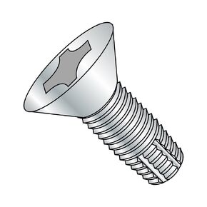 Small Parts 3120FPF Steel Thread Cutting Screw, Zinc Plated, 82 Degree Flat Head, Phillips Drive, Type F, 5/16"-18 Thread Size, 1-1/4" Length (Pack of 25)