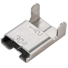 IDL Packaging 3/4" Closed 304 Stainless Steel Wing Seals for 201/304 Type Stainless Banding (Pack of 300) - Rust Resistant Heavy-Duty Banding Seals - Closed with Hammer or Hammer-Type Tool