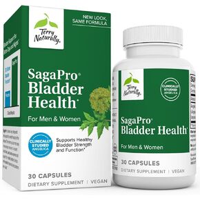 Terry Naturally SagaPro Bladder Health - 60 Capsules, Pack of 2-100 mg Angelica Archangelica - Bladder Strength & Function Support for Men & Women - Non-GMO, Gluten Free - 120 Total Servings