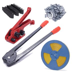 Premium Poly Banding Strapping Kit - 3000ft PP Band, Tensioner, Metal Seals, Sealer Tools - Ideal for Pallet Packaging, Bundles, and Crates and Easy to Use