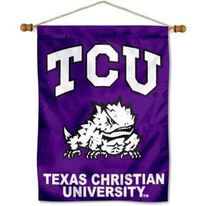 Texas Christian Horned Frogs Banner with Hanging Pole