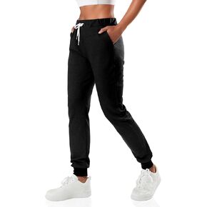 GIVON Women's Jogger Pants 9/10 Length Slim Fit Lightweight Sweat Pants with Pockets for Yoga Gym Workout Sweatpants