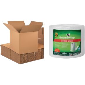Aviditi Shipping Boxes Multi-Depth 20"L x 20"W x 20"H, 10-Pack | Corrugated Cardboard Box for Packing, Moving and Storage