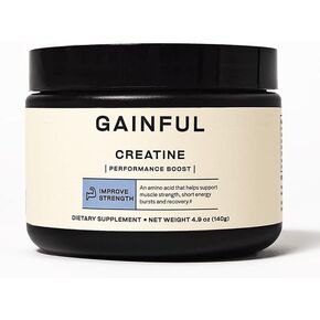 Gainful Creatine Powder, Post Workout Amino Acid Supplement, Muscle, Energy & Focus Support, 5g Creatine Monohydrate, Unflavored, 28 Servings