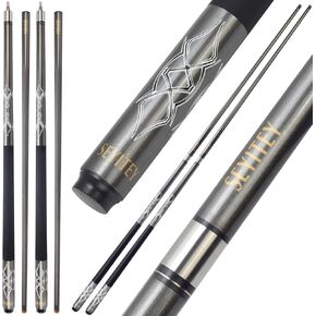 58-Inch Carbon Durable Professional Billiard Cues Small Head Pool Cues Billiard Stick Snooker Rod Supplies Accessory,Billiards Supplies