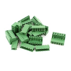10PCS Green 6-Pin 5.08mm Pitch Male Female PCB Screw Terminal Block, Screw Terminals, Screw, Terminals