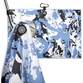 Golf Towels Funny Style Magnetic Golf Towel with Carabiner - Microfiber Golf Towel Magnet - Strengthen Magnet Golf Towels Hold to Golf Clubs, Carts, Golf Gifts for Men Golfer (Blue 2024)