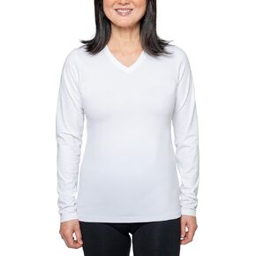 Women's UPF Dri-Balance Long Sleeve V-Neck T-Shirt, Green Tea, Small