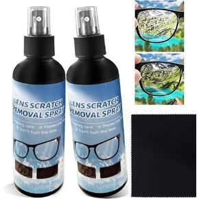 Eyeglass Scratch Remover,100ml Lens Scratch Remover,Scratch Remover for Sunglasses,Eye Glasses Cleaner Spray,for Sunglasses Screen Cleaner Tools（2PCS） in Kuwait