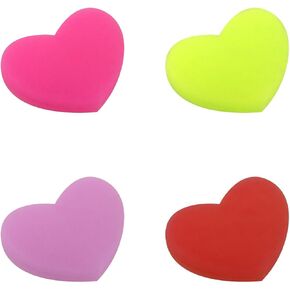 Tennis Shock Absorber, 4 Pack Cardioid Silicone Shock Absorber for Tennis Racket String Dampening, Yellow, Rose, Red, Pink