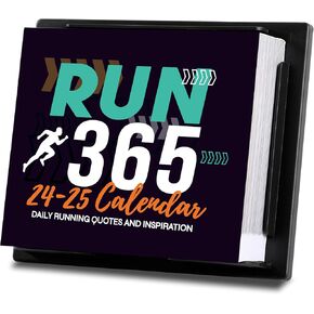 2024 Desk Calendar - Daily Calendar for desk 2024, Running Gear, 5.85'' x 4.85'', 2024 Runner's Daily Desk Calendar, Daily Running Quotes and Inspiration for Runners - Black