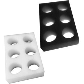 Vaguelly Packing Cup Tray 2PCS Takeout Beverage Cup Trays, 4 Holes + 6 Holes, Hot Cold Drinks Cup Fixing Holders, Foam Coffee Carrier, Packing Tool for Restaurant Cold Drinks Carrier