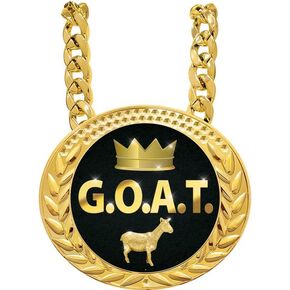 6" Gold Champ Medal Necklace Award for The G.O.A.T, Football Necklace, Greatest of All Time Turnover Chain Medal, MVP Necklace, Champion Chain, Fantasy Sports Award, Football Turnover Chain Prime