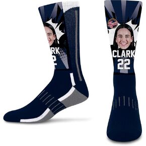 For Bare Feet WNBA CAITLIN CLARK KA-POW! Player Socks Size Large