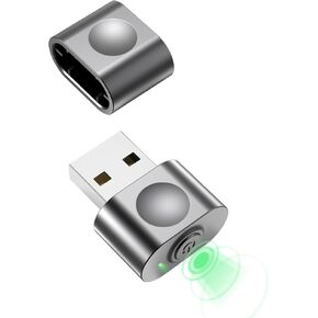 HOTLIFE Undetectable Mouse Jiggler, USB Mouse Mover Device Keeps PC Awake, Driver-Free Mouse Wiggler Auto Shaker with 3 Mode Switch Button to Keep Laptop Computer Screen Active, Black