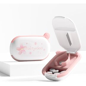 White Small Pill Cutter, Pill Splitter with Centering Device, Pill Cutter Splitter for Small and Tiny Pills, Cuts Vitamins Tablets, Portable Exquisite Pill Crusher for Purse Pocket