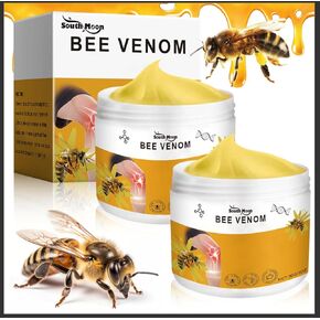 2PCS New Bee Venom Professional Cream,Bee Venom Advanced Joint and Bone Cream, Soothing Provides for Neck,Waist,Back Hand Feet and Leg