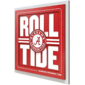 YouTheFan NCAA Alabama Crimson Tide Slogan Series 3D Wall Art