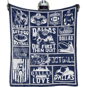 Dallas Gifts Ideas for Men, Dallas Throw Blanket Gifts for Men Women Boys Kids, Dallas Football Fans Flannel Blanket 60"X50"