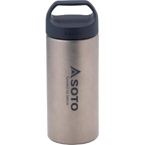 SOTO Titanium Water Bottle - Ultralight, Leak proof, Double-Wall Vacuum Sealed Water Bottle with Lid for Camping Hiking, Backpacking, Cycling, Outdoor & Picnic (200ml)