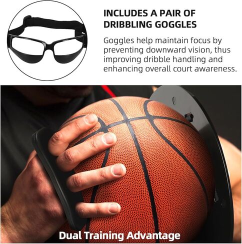 Basketball Shooting Off Hand Trainer Kit for Both Handed Shooters - Includes Dribbling Goggles - Enhances Shooting Accuracy and Ball Handling in Saudi Arabia