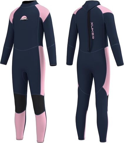 XUKER Kids Wetsuit for Boys Girls Toddlers, 3mm Wetsuit Back Zip Neoprene Thermal Full Body Wetsuits for Youth Teens Scuba Dive Swimming Boating Snorkeling in Saudi Arabia