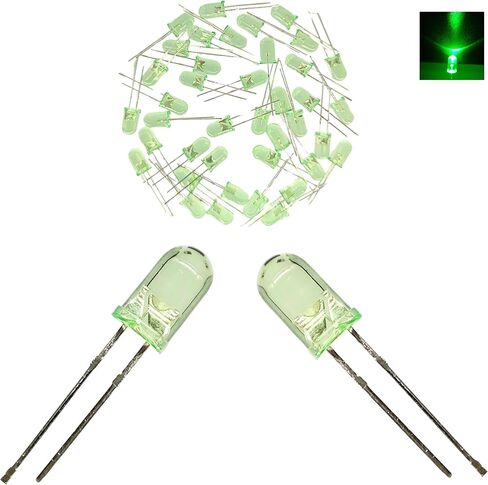 ضوء LED ثنائي، 5 مم 120 قطعة، مصباح إضاءة ينبعث منها، تيار مستمر 2.0 فولت 20 مللي أمبير، مصابيح مفردة ضوء مصباح ديكور (ضوء أحمر - عدسة حمراء شفافة) in Kuwait